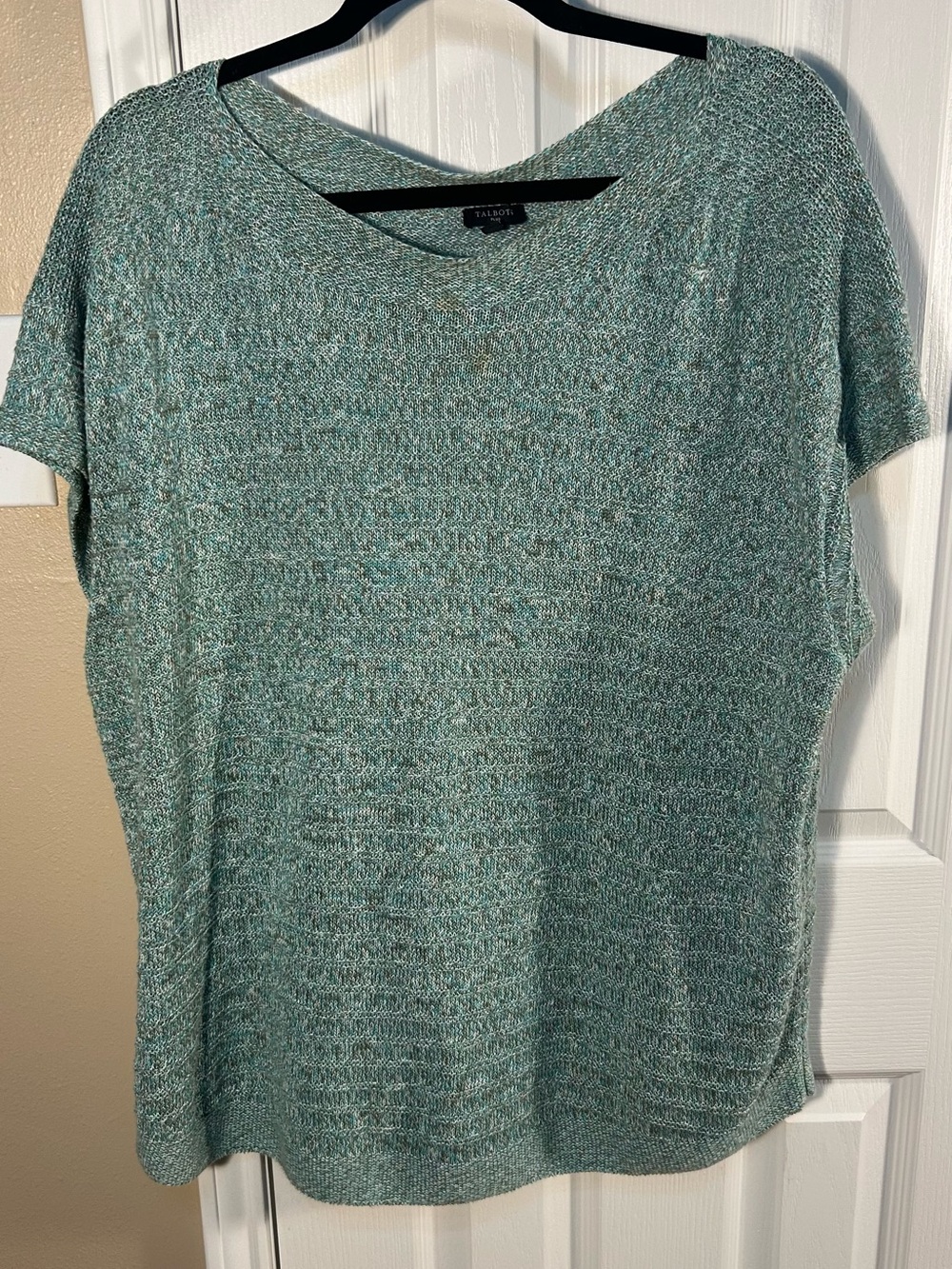 Talbots Seafoam Green Short-Sleeve Knit Top